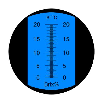 Refraktometer Brix 0-20% med 